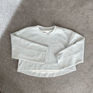 Heathered grey lululemon crop sweater